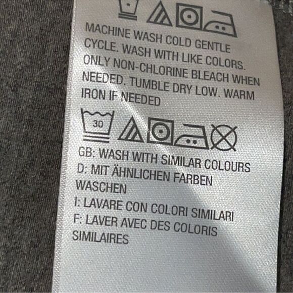 H by Halston Dress Womens Size Small Midi Gray High low Cotton Blend Minimalist - Picture 7 of 8